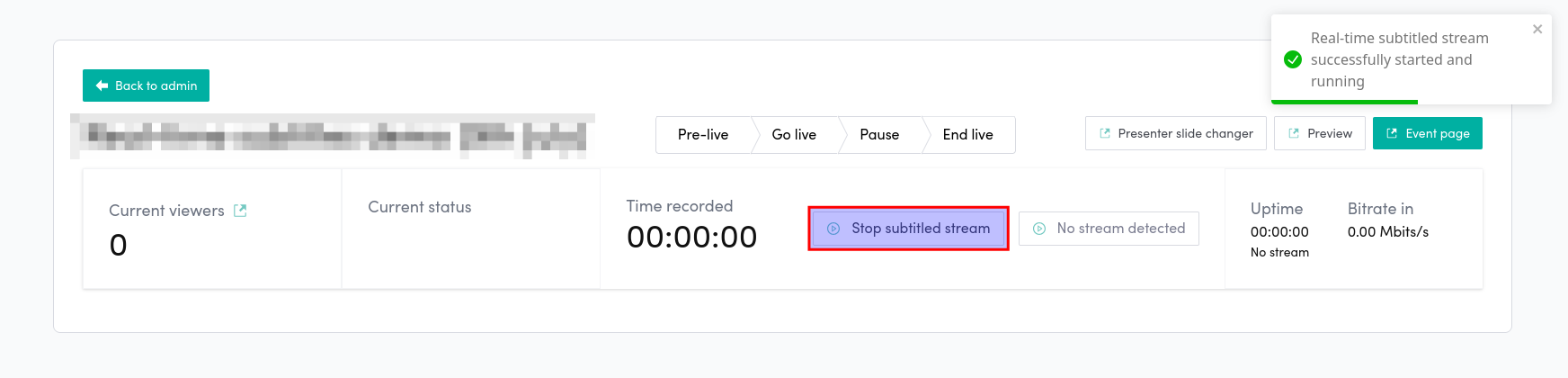 How to use Real-time Subtitles | Engagestream Documentation