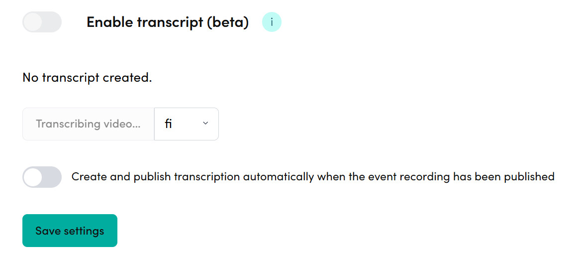 Working with transcripts | Engagestream Documentation